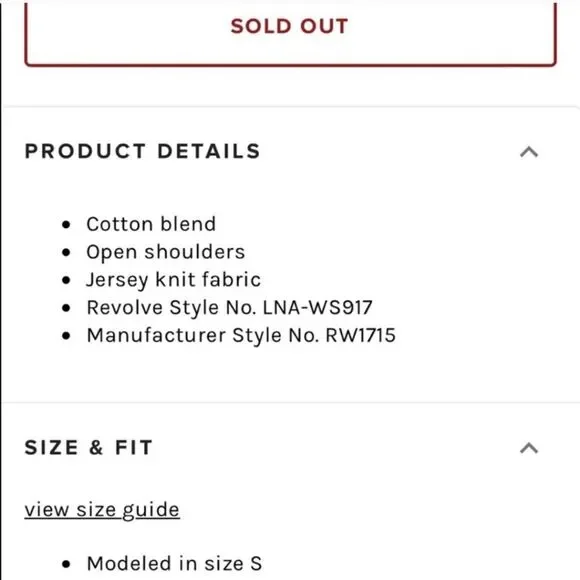 LNA Cold Shoulder Top - Blue & Cream Striped - Size Medium Womens M - Picture 7 of 8